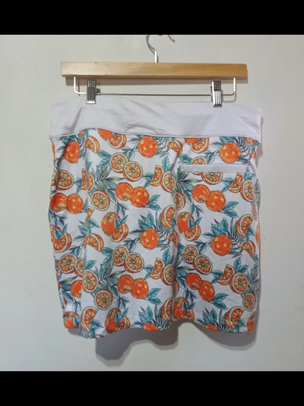 Coral Bay Orange & Teal Citrus Print Golf Skirt